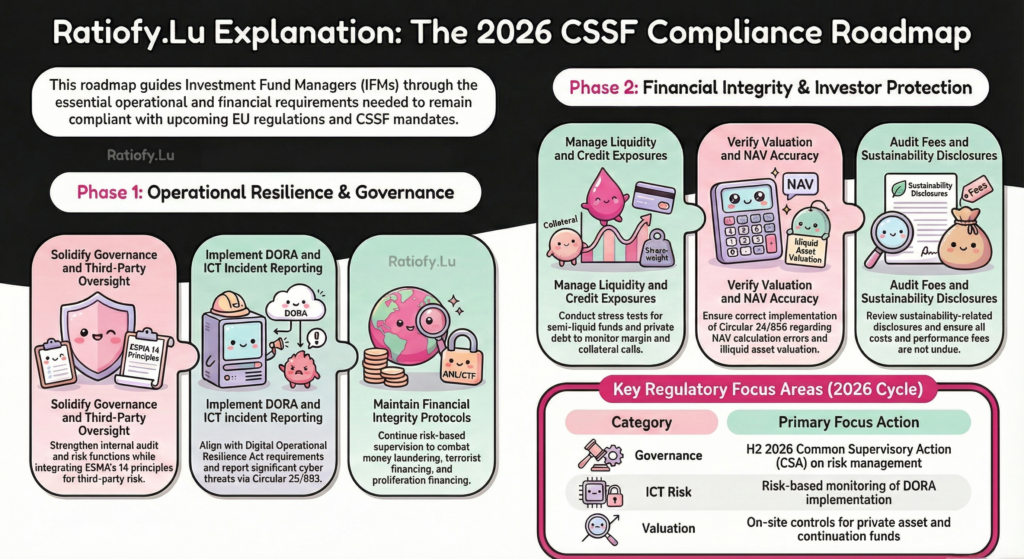 The CSSF’s 2026 priorities for supervising the investment fund sector according to the communication published on 31 March 2026