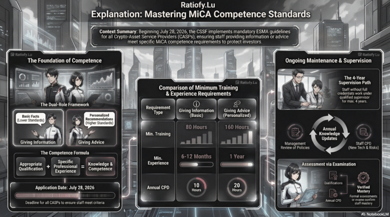 Circular CSSF 26/909: Application of the Guidelines of ESMA for the criteria on the assessment of knowledge and competence under the Markets in Crypto Assets Regulation (MiCA) (ESMA35-24871704-2922)