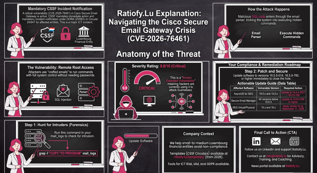 Active exploitation of a vulnerability on Cisco Secure Email Gateway - CSSF Communication