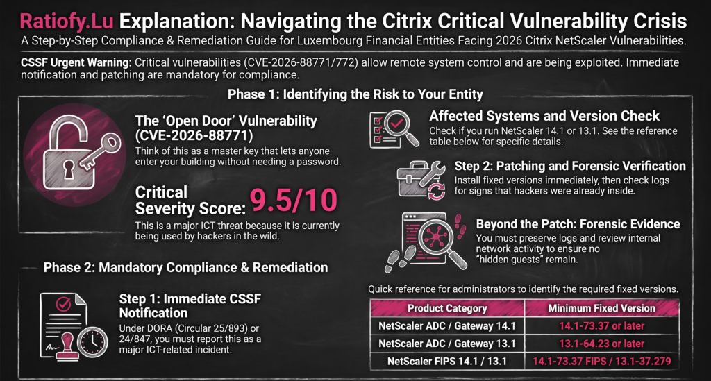 Multiple Critical Vulnerabilities in Citrix NetScaler ADC and NetScaler Gateway CVE-2026-88771, CVE-2026-88772, CVE-2026-88773, CVE-2026-88774, CVE-2026-88775, CVE-2026-88776, CVE-2026-88777, CVE-2026-88778 - CSSF Communication